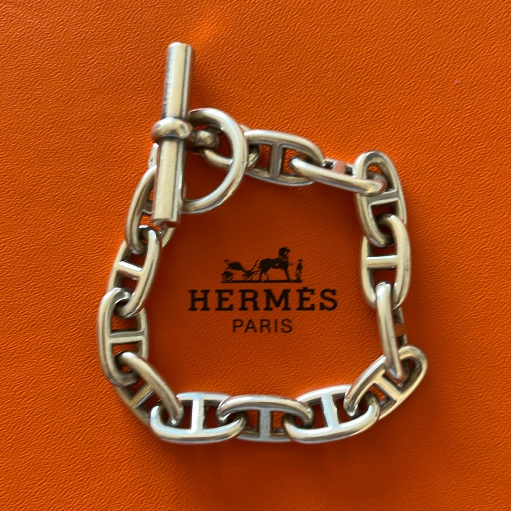 Authentic silver clasp Hermès bracelet